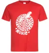 Чоловіча футболка Peace love music guitar Червоний Чоловіча футболка Peace love music guitar Червоний фото