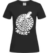 Жіноча футболка Peace love music guitar Чорний Жіноча футболка Peace love music guitar Чорний фото