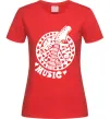 Жіноча футболка Peace love music guitar Червоний Жіноча футболка Peace love music guitar Червоний фото