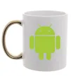 Чашка з кольоровою ручкою ANDROID Золото фото