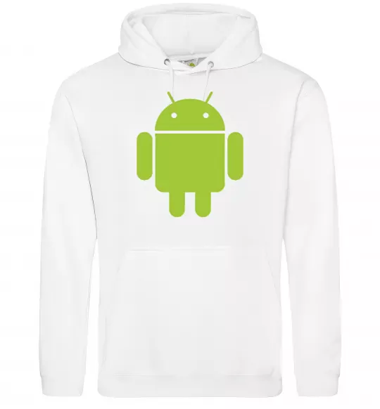 Чоловіча толстовка (худі) ANDROID Білий фото