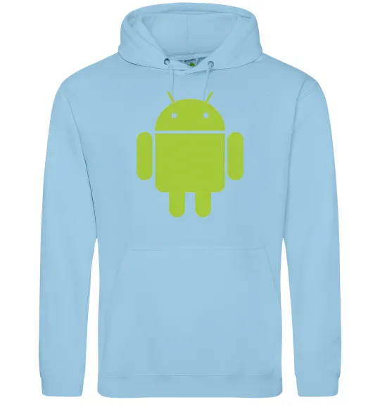 Чоловіча толстовка (худі) ANDROID Блакитний фото
