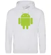 Жіноча толстовка (худі) ANDROID Сірий меланж фото