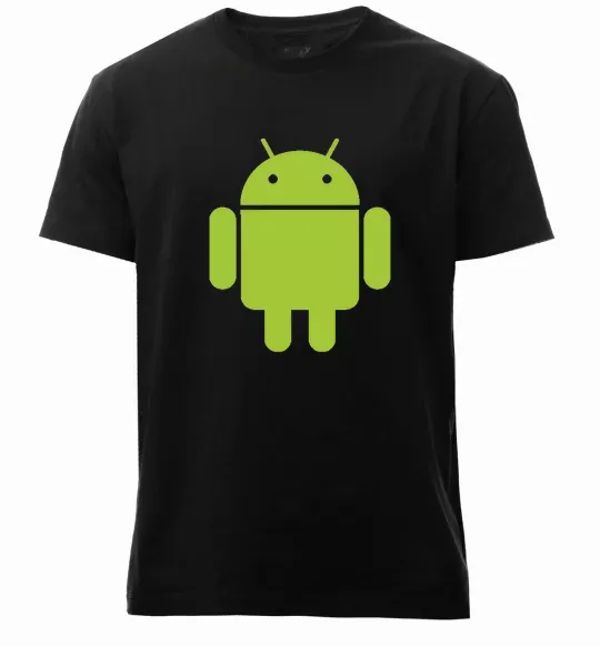 Мужская премиум футболка ANDROID Черный фото