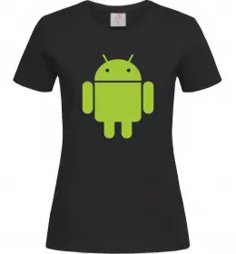 Жіноча футболка ANDROID Чорний фото