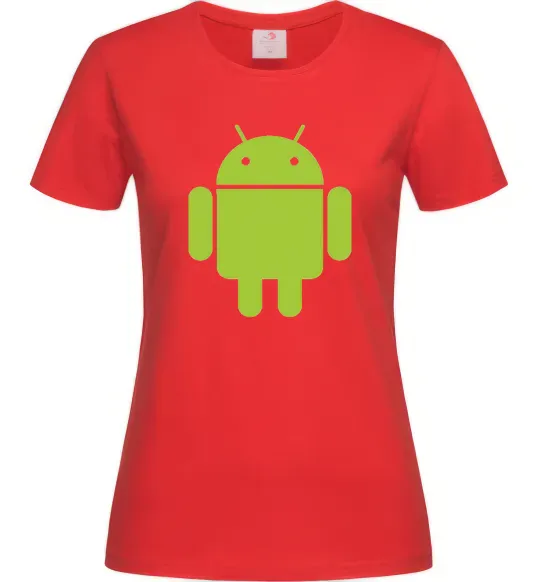 Женская футболка ANDROID Красный фото