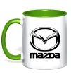 Чашка с цветной ручкой MAZDA Лаймовый фото