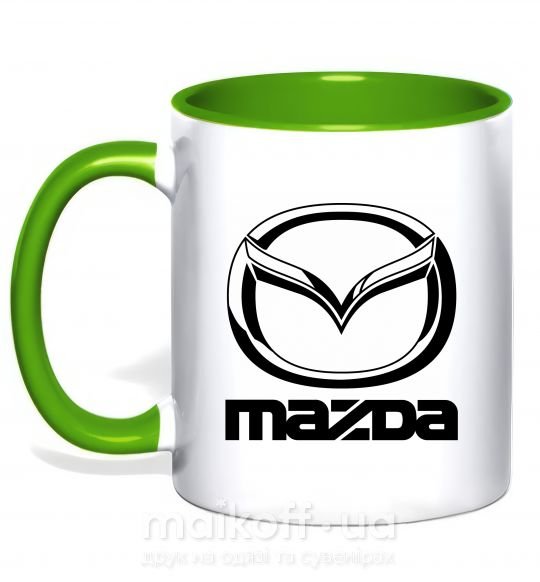 Чашка с цветной ручкой MAZDA Зеленый фото