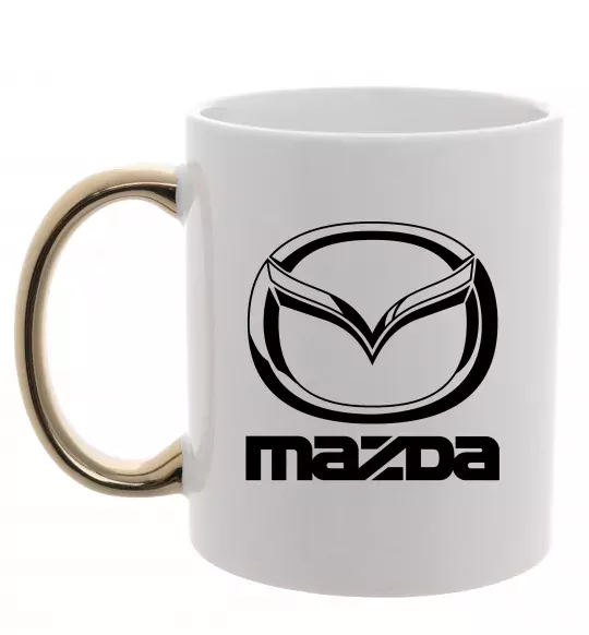 Чашка с цветной ручкой MAZDA Золото фото