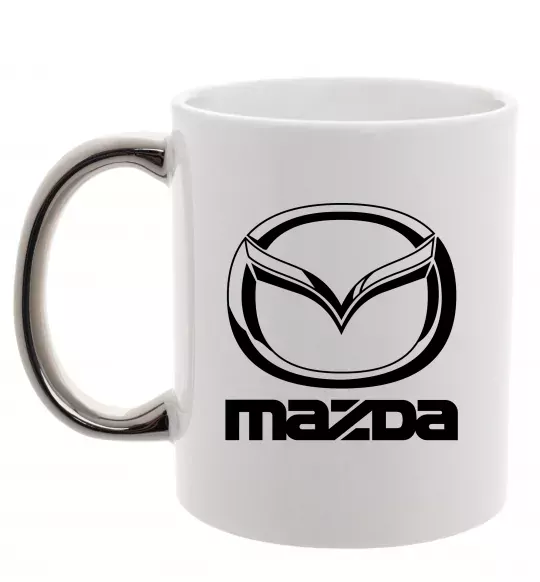 Чашка с цветной ручкой MAZDA Серебро фото