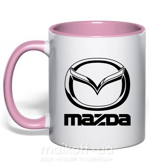 Чашка с цветной ручкой MAZDA Нежно розовый фото
