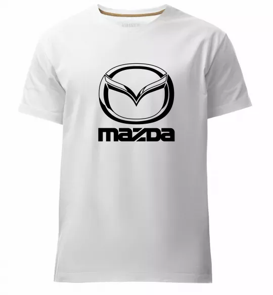 Чоловіча преміум футболка MAZDA Білий фото