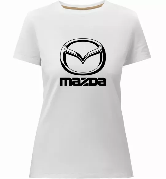 Женская премиум футболка MAZDA Белый фото