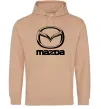 Женская толстовка (худи) MAZDA Песочный фото