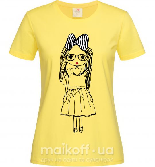 Жіноча футболка SHY GIRL Лимонний фото