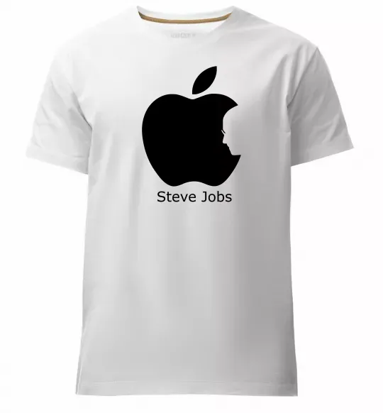 Мужская премиум футболка STEVE JOBS Белый фото