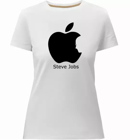 Женская премиум футболка STEVE JOBS Белый фото