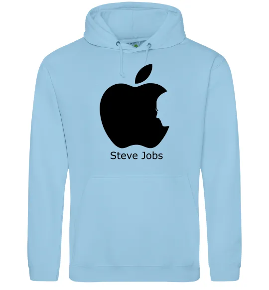 Мужская толстовка (худи) STEVE JOBS Голубой фото