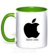 Чашка з кольоровою ручкою STEVE JOBS Зелений фото