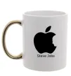 Чашка с цветной ручкой STEVE JOBS Золото фото