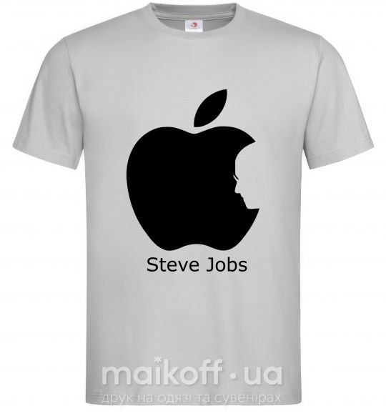 Мужская футболка STEVE JOBS Серый фото