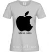 Женская футболка STEVE JOBS Серый фото