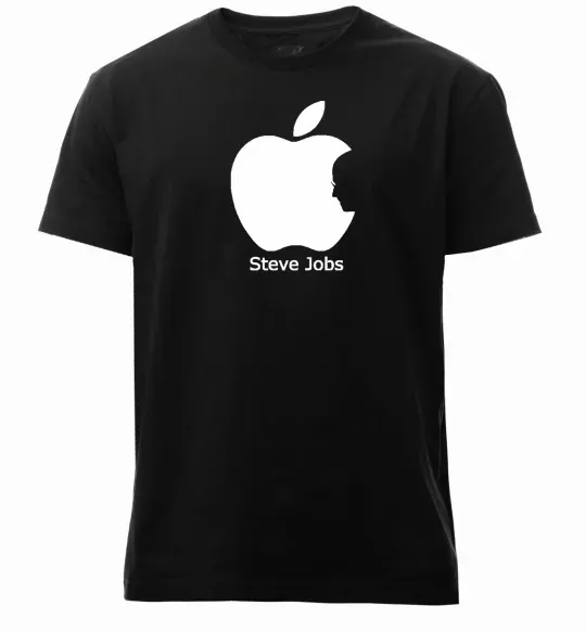 Мужская премиум футболка STEVE JOBS Черный фото