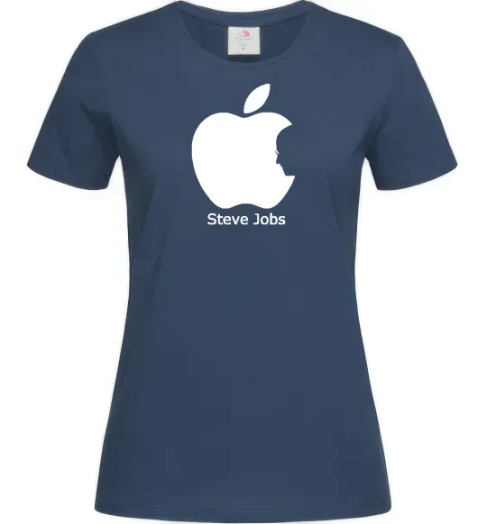 Женская футболка STEVE JOBS Темно-синий фото