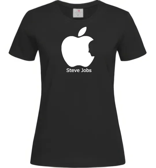 Женская футболка STEVE JOBS Черный фото
