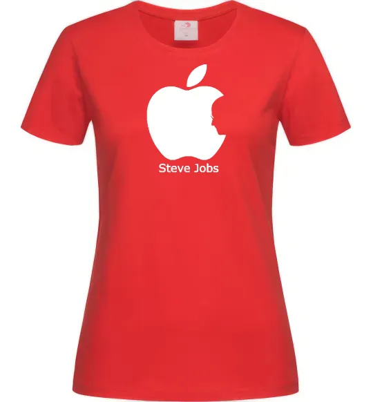 Женская футболка STEVE JOBS Красный фото