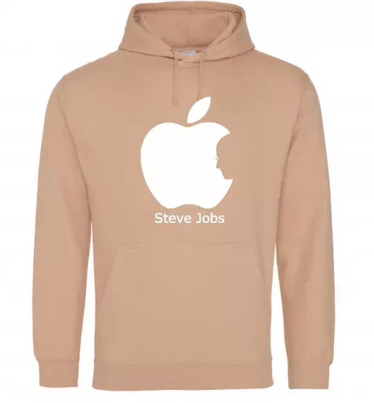 Женская толстовка (худи) STEVE JOBS Песочный фото
