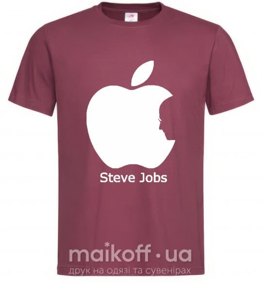 Чоловіча футболка STEVE JOBS Бордовий фото