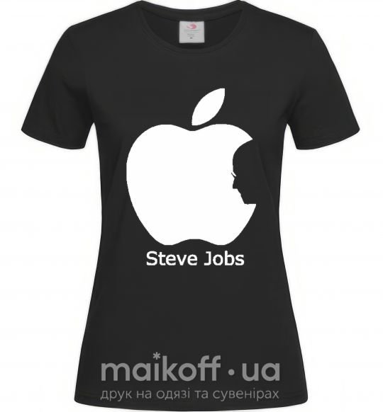 Жіноча футболка STEVE JOBS Чорний фото