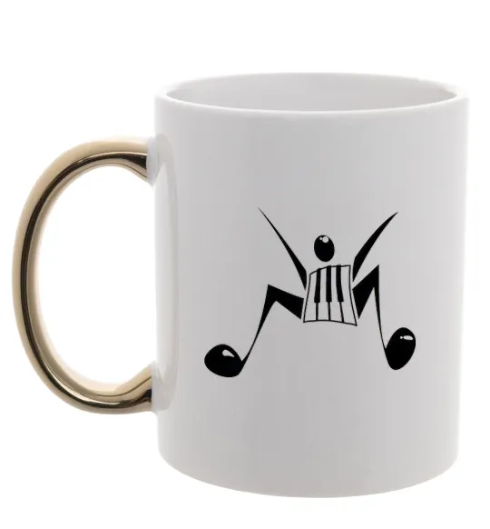 Чашка с цветной ручкой MUSICMAN Золото фото