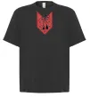 Футболка Оверсайз Red embroidery ВИШИВКА Чорний фото