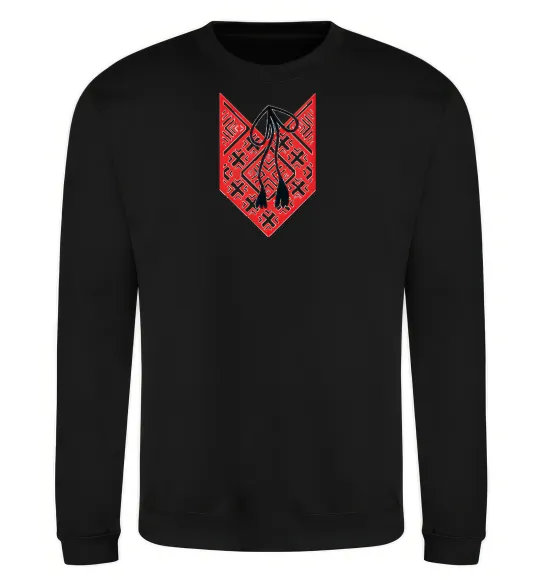 Світшот Red embroidery ВИШИВКА Чорний фото