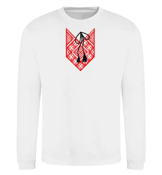 Світшот Red embroidery ВИШИВКА Білий фото