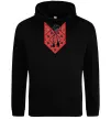 Мужская толстовка (худи) Red embroidery ВИШИВКА Черный фото