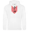 Мужская толстовка (худи) Red embroidery ВИШИВКА Белый фото