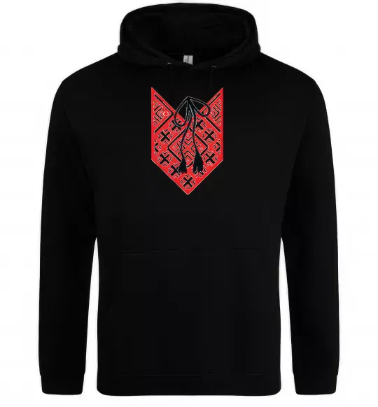 Жіноча толстовка (худі) Red embroidery ВИШИВКА Чорний фото