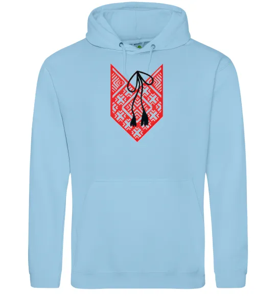 Жіноча толстовка (худі) Red embroidery ВИШИВКА Блакитний фото