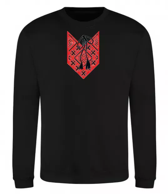 Свитшот Red embroidery ВИШИВКА Черный фото