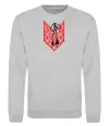 Свитшот Red embroidery ВИШИВКА Серый меланж фото