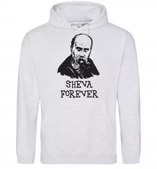 Женская толстовка (худи) Sheva forever Серый меланж фото