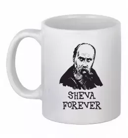 Чашка керамічна Борщ з карасями Шевченко Білий фото