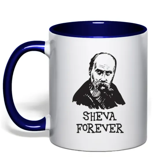 Чашка с цветной ручкой Sheva forever Глубокий темно-синий фото