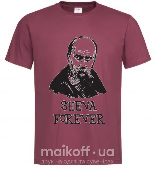 Мужская футболка Sheva forever Бордовый фото