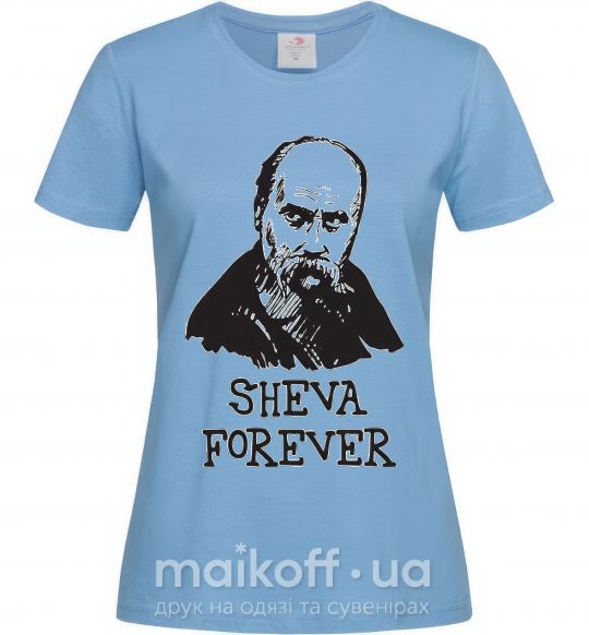 Жіноча футболка Sheva forever Блакитний фото