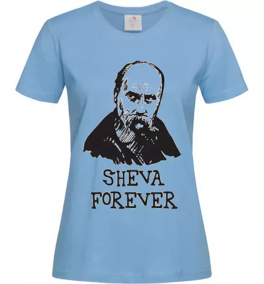 Жіноча футболка Sheva forever Блакитний фото