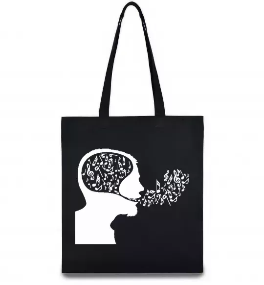 Еко-сумка MM ноти Чорний фото